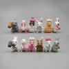 12Pcs Cute Mini Rabbit Animal Figurine Garden Desk Decoration Crafts In the Living Room The Decoration Is Beautiful and Generous