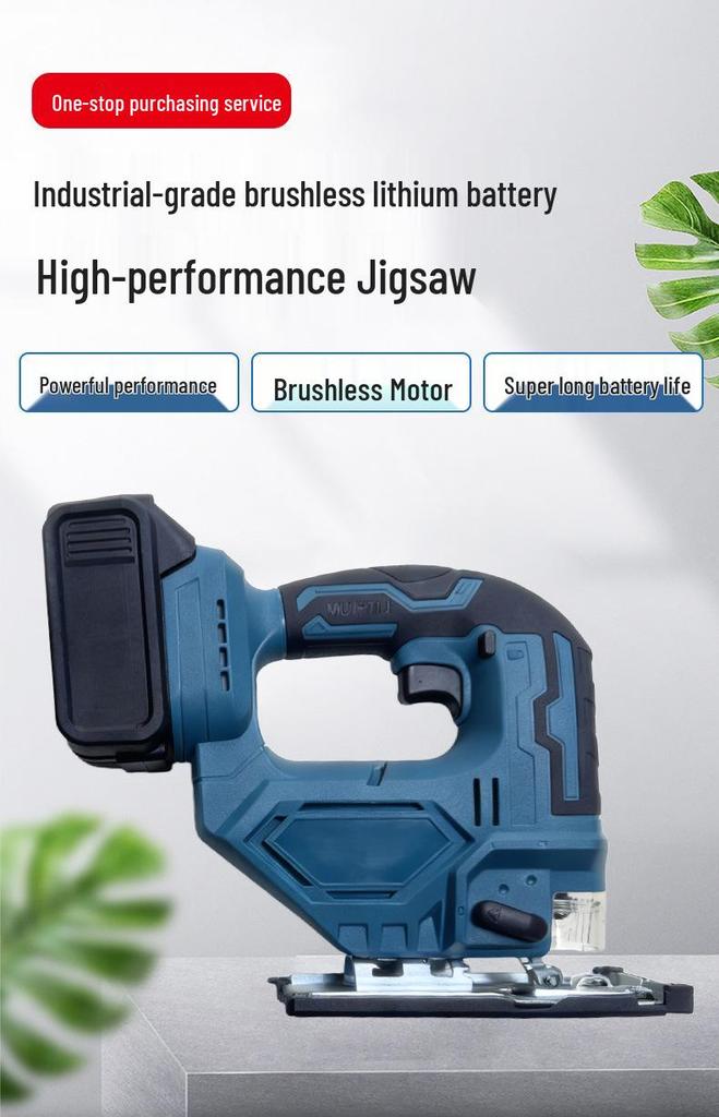 Makita-Style Rechargeable Handheld Woodworking Scroll Saw with Lithium Battery