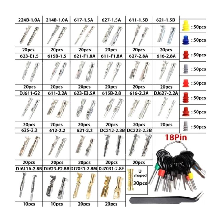 950Pcs Multipurpose Copper Terminals Pin Set for Car Electrical Connection Ideal for Enthusiasts and Mechanics Use