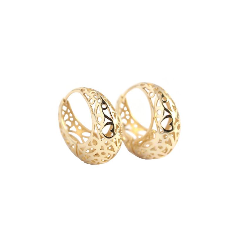 Fashion Hollow Circle 925 Sterling Silver Hoop Earrings General&Silver