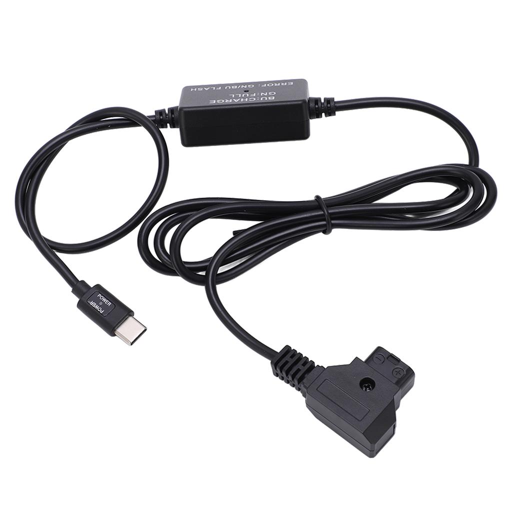 Type C Input To D Tap Output Charging Cable Camera Battery Power Cable for V Mount Battery