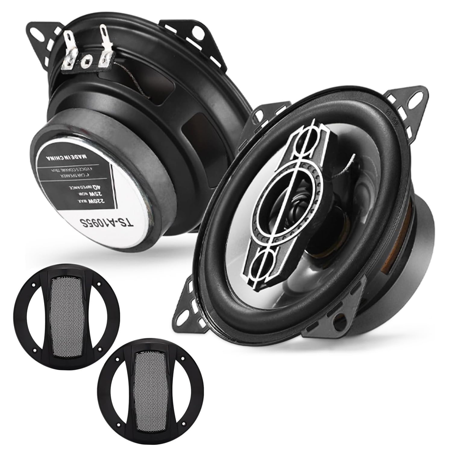 

Stynxro Car Maximum 220W Coaxial 2 1 Clear Sound Easy Ideal for Durable 4-inch Speaker, 10cm, In-Car Speaker, Output, Design, Pieces, Pair, Quality,