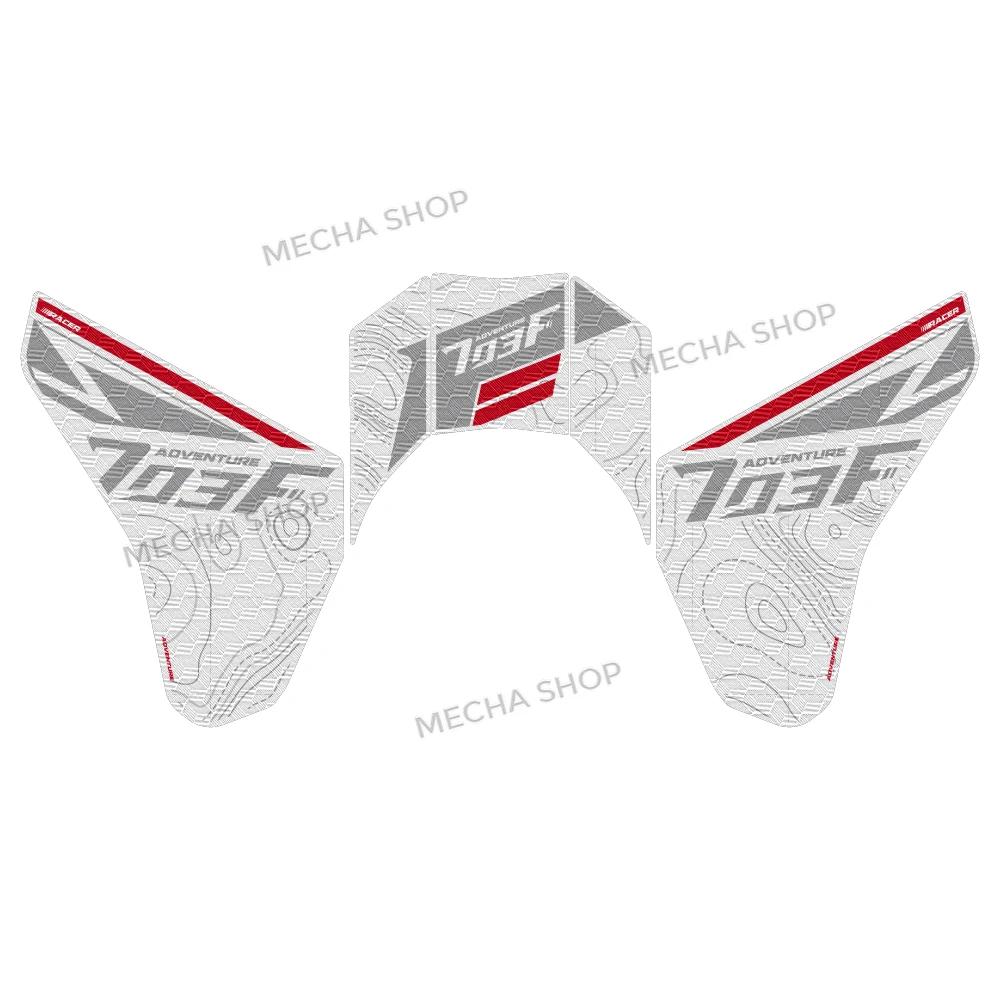 For ZONTES 703F 2025- Motorcycle Side Sticker Fuel Tank Decal Protector Traction Pad Cover Decoration Sets Anti-Slip