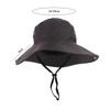 Hiking Wide Brim Sun Hat Waterproof Drawstring Bucket Hat Fashion Men's and Women's Hat  Outdoor