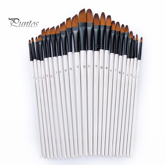 

Набор кистей для рисования с деревянной ручкой, 12 шт., акриловая акварель, ремесленный инструмент