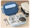 Microwave-Safe 304 Stainless Steel Lunch Box with Lid for Students