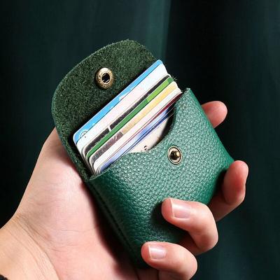 Wysokiej jakości etui na karty kredytowe Minimalistyczne miękkie prawdziwe skóra bydlęca podróżne etui na drobne karty klucze monety etui dla kobiet i mężczyzn