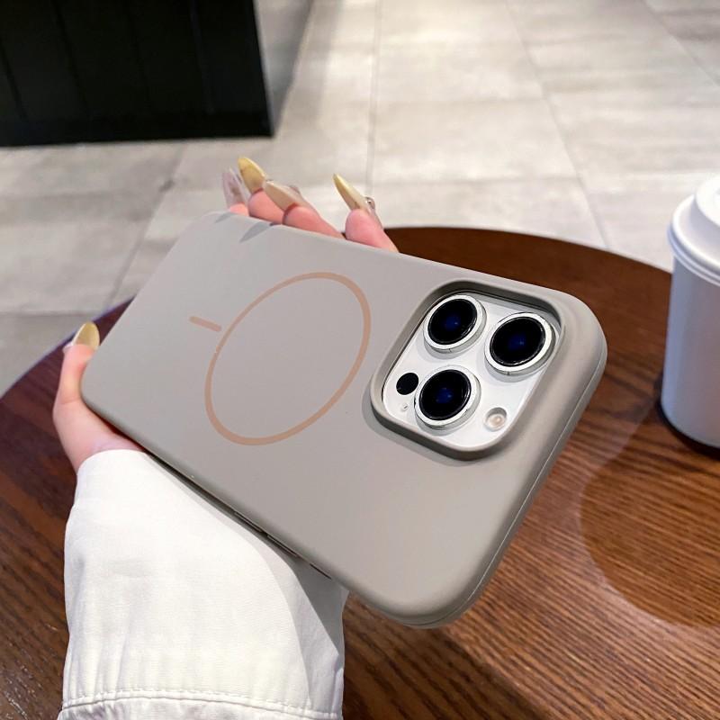 Luxury Original Liquid Silicone Case for iPhone 16 15 14 13 12 11 Pro Max Plus For Magsafe Magnetic Wireless Charge Soft Cover