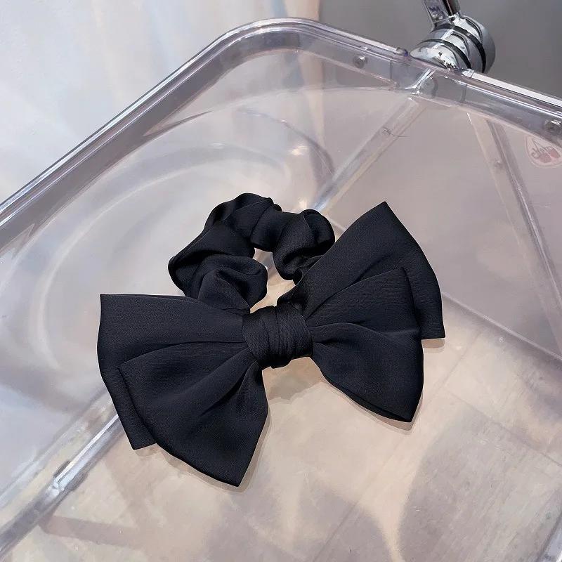 

Простота Элегантный Атласный Большой Бант Веревка для Волос для Женщины Темперамент Без Повреждения Волос Веревка для Волос Мода Девушка Высокий Хвост Скранчи