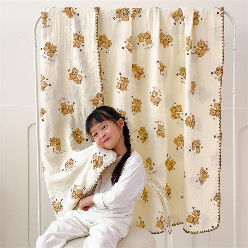 Premium Antibacterial Cotton Gauze Quilt: Double Layer, Summer Nap or Sofa Blanket