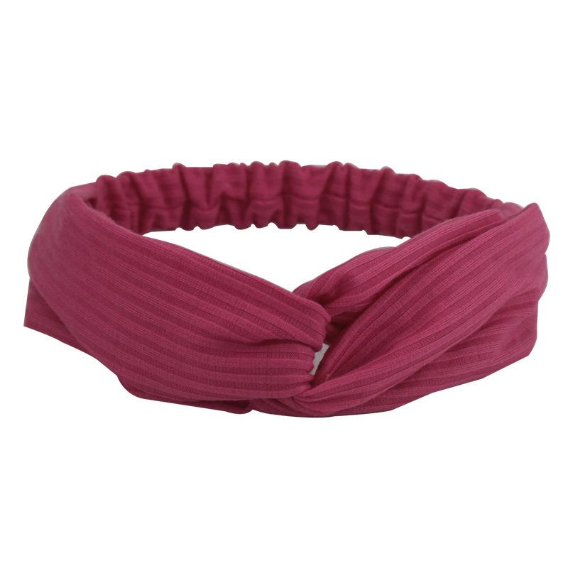 

Тюрбан с узлом, Бохо повязка на голову, Завязанная, Женская, Эластичные аксессуары для волос Fuchsia