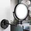 Badezimmer Schminkspiegel Schwarz/Gebürstetes Gold Messing Wandmontage Ausziehbar Klappbar Doppelseitig LED-Licht Spiegel Vergrößerung Badezimmer Spiegel