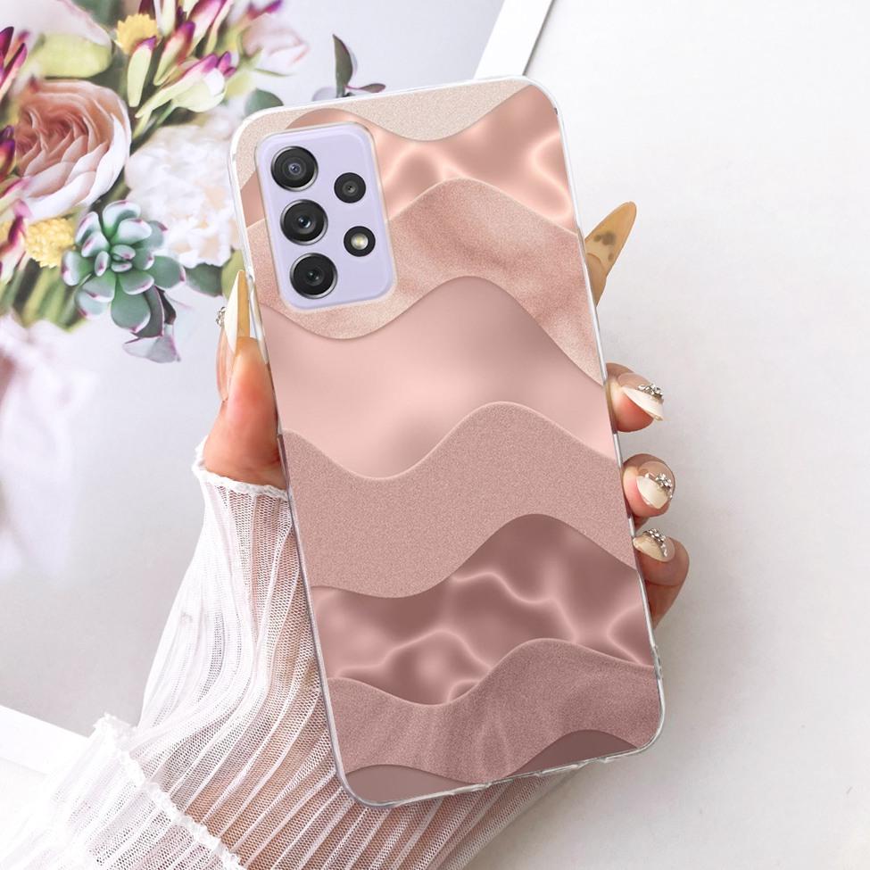 Transparent For Samsung Galaxy A72 4G Case Cute Fashion Flowers Funny Painted Casing For Samsung A72 4G SM-A725M SM-A725F Cover