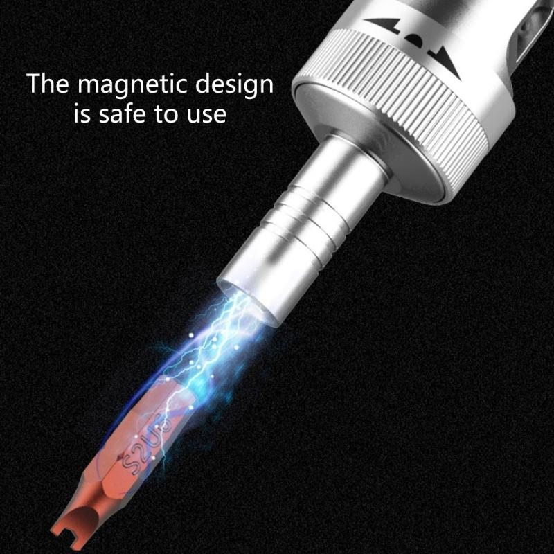 10 in 1 Multipurpose Ratchet Screwdriver Adjustable Rotation Screwdriver with Bits for Tight Space and Quick Repairs