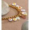 Yhpup Stainless Steel Embroidery Heart Flower Charms Drop Statement Necklace Spring Summer Exclusive Handmade Jewelry Waterproof