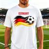 Germany Soccer Brush Stroke German National Flag Graphic TShirt Soccer Part Supplies Clothing Soccer Fans Men Women Cotton Tops