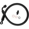 Car Braided Fuel Line Hose for Honda Civic 1988-2000 / Front Braided Fuel Line Oil Hose / / Durable Metal Nylon / 1Pcs Black