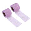 2pcs Shiny Appearance Sequin Tulle Ribbon Easy Use Netting Fabric Rolls  For DIY Crafts
