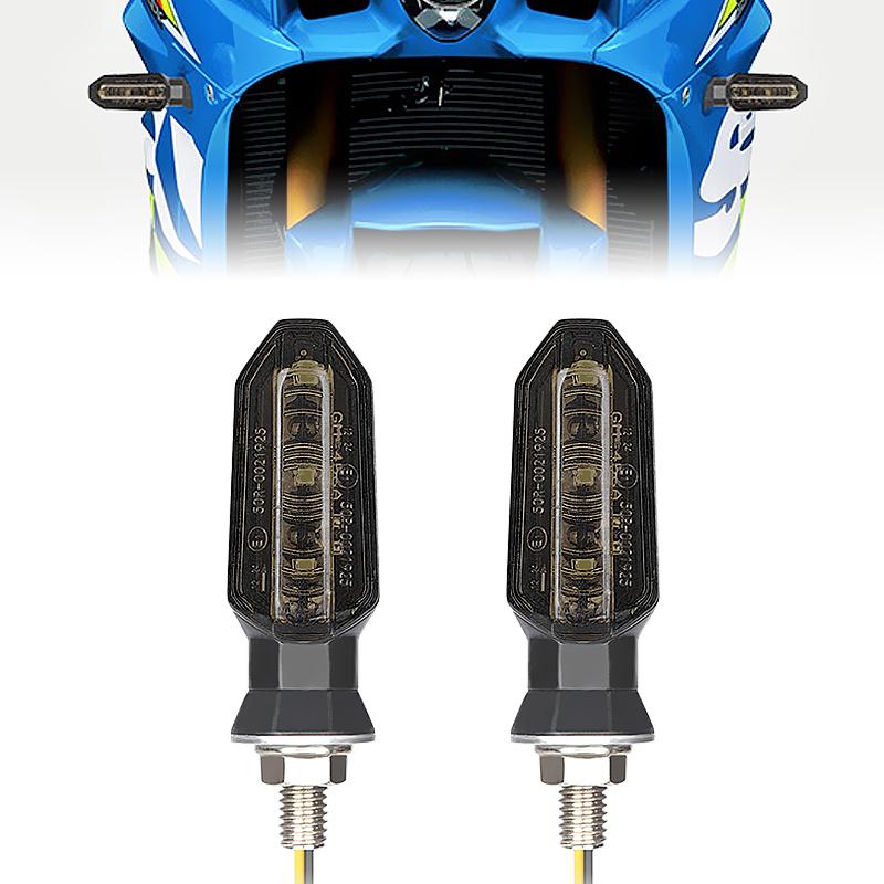Motorcycle LED Turn Signal Lights 8mm Mini Flashing Light For Honda CBR500R CBR650F CB500X CRF250L MSX125 12V Moto Indicator