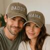 Vintage Daddy Mama Mini Embroidery Caps Washed Cotton Family Matching Baseball Cap  Gifts