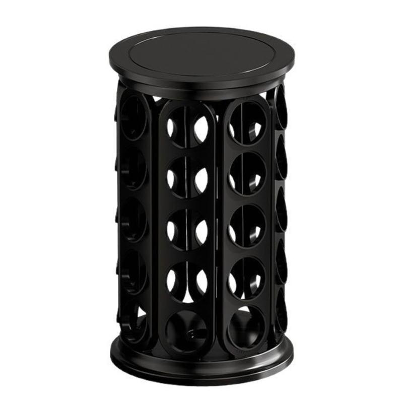 Вращающийся органайзер для кофейных капсул на 40 штук, настольная стойка, бытовой кухонный аксессуар чёрный