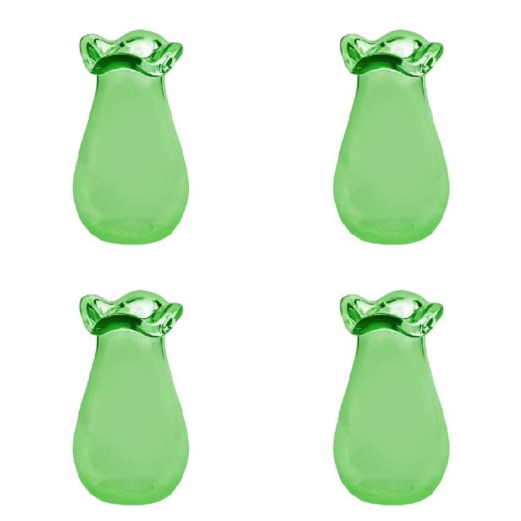 4pcs Cats Whisker Collector Glass Container Miniature Plant Jars Pet Furs Organizers Decorative Home Accessory