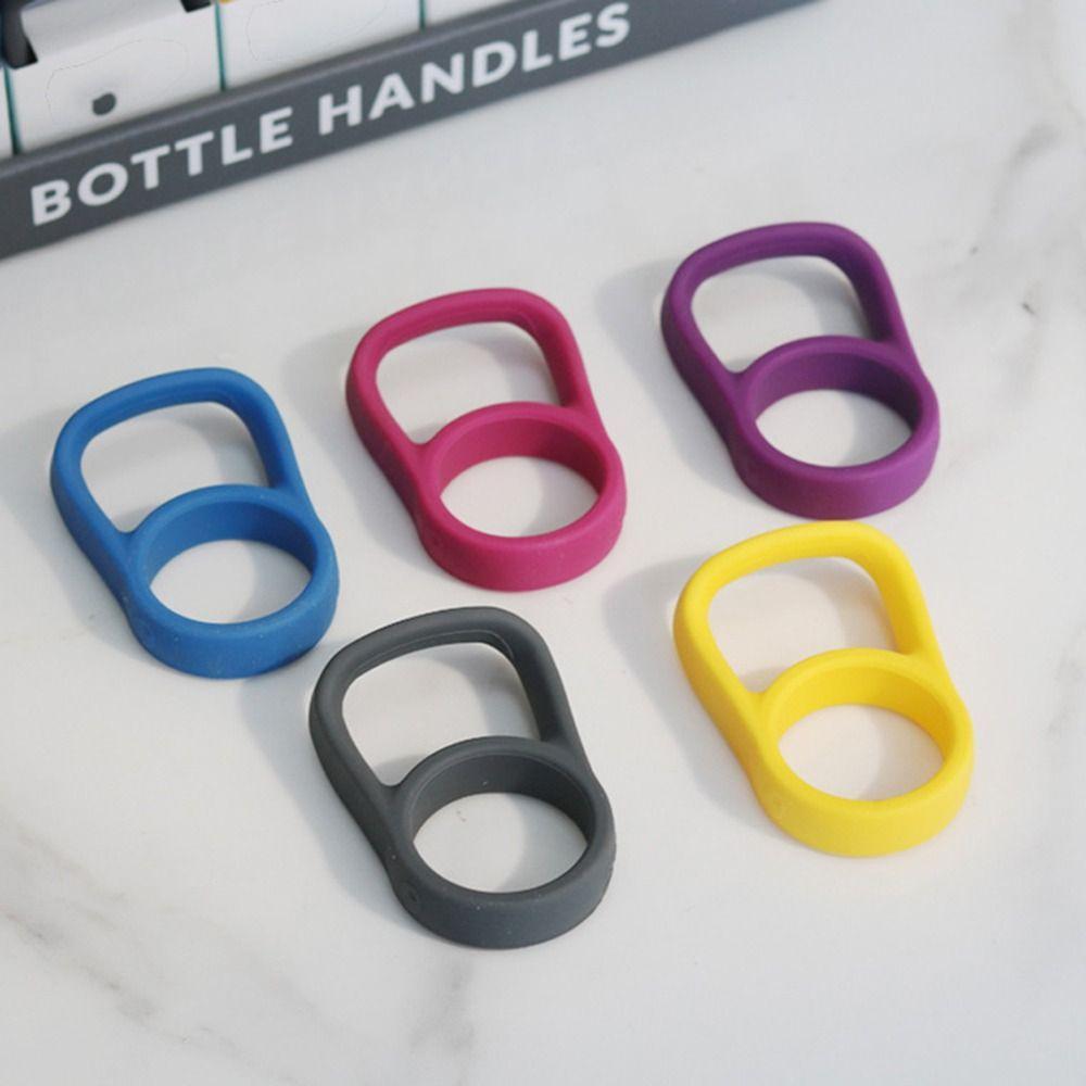 37mm Water Bottle Handle Strap Portable Silicone Vacuum Cup Sports Water Bottle Holder Kettle Hanging Buckle Outdoor
