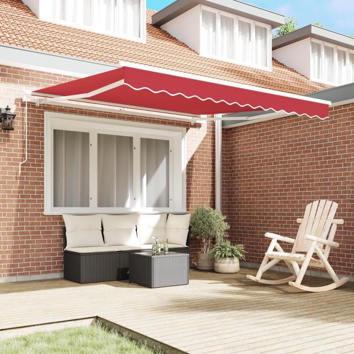 VidaXL Store Manuel Rétractable Rouge 350x250 cm 3330429