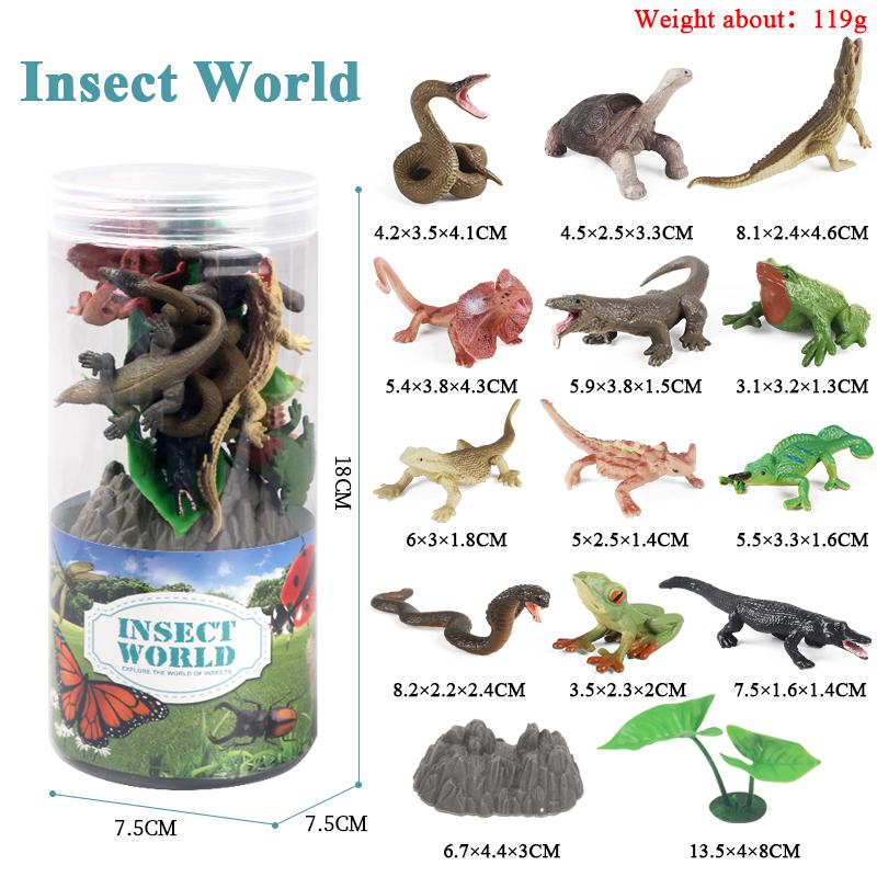 Oenux Miniature Animals Set Wild Sealife Farm Dinosaur Brinquedo Figurine Model Action Figures Zoo Cute Education Kids Toy Gift