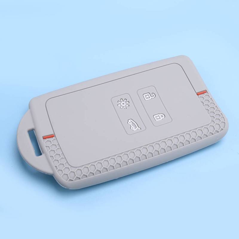 4 Button Key Cover Fob Case Fit For Renault Kadjar Captur Laguna Megane Clio Fluence Koleos Logan Sandero Twingo Gray Silicone