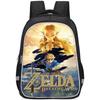 Ruime rugzak met Zelda-thema voor kinderen, lichtgewicht en ergonomische schooltas
