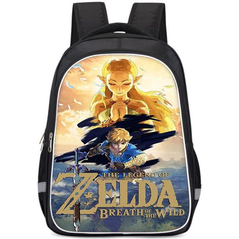 Ruime rugzak met Zelda-thema voor kinderen, lichtgewicht en ergonomische schooltas
