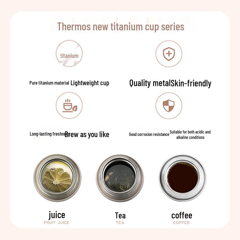 THERMOS Pure Titanium Insulated Water Bottle 400ml