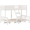 VidaXL Bunk Bed 80x200/120x200 Cm White Solid Pine Wood, Bed, Bed Frame, Loft Bed, Bedroom Furniture, 3207162