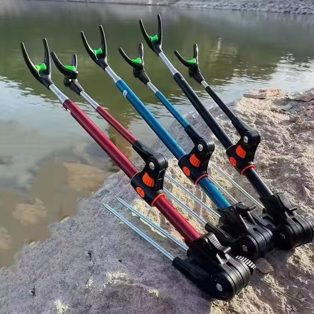 Stainless Steel Thickened Shrinkage Fishing Rod Bracket For Angling Dual Tool Outdoor Use Acces J4B8