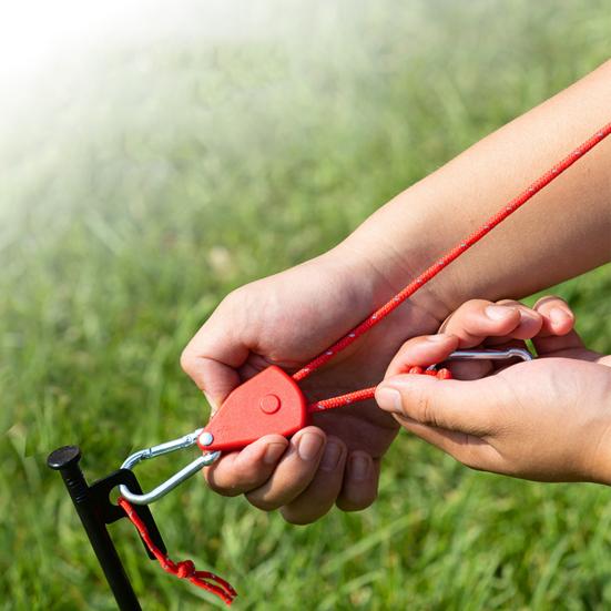 Wind Rope Pulley Adjuster with Load-bearing Buckles Highly Reflective Rope Zinc Alloy Pulley Outdoor Camping Tent Canopy Adjustable Non-slip