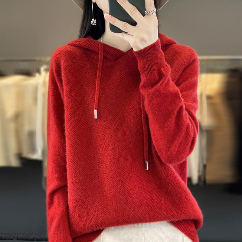 Women Knitted Hoodie Sweater MODERN NEW SAGA Winter Knitted Pullover Sweatshirt Autumn Soft Warm Wool Sweaters Female Jumper Knit Top