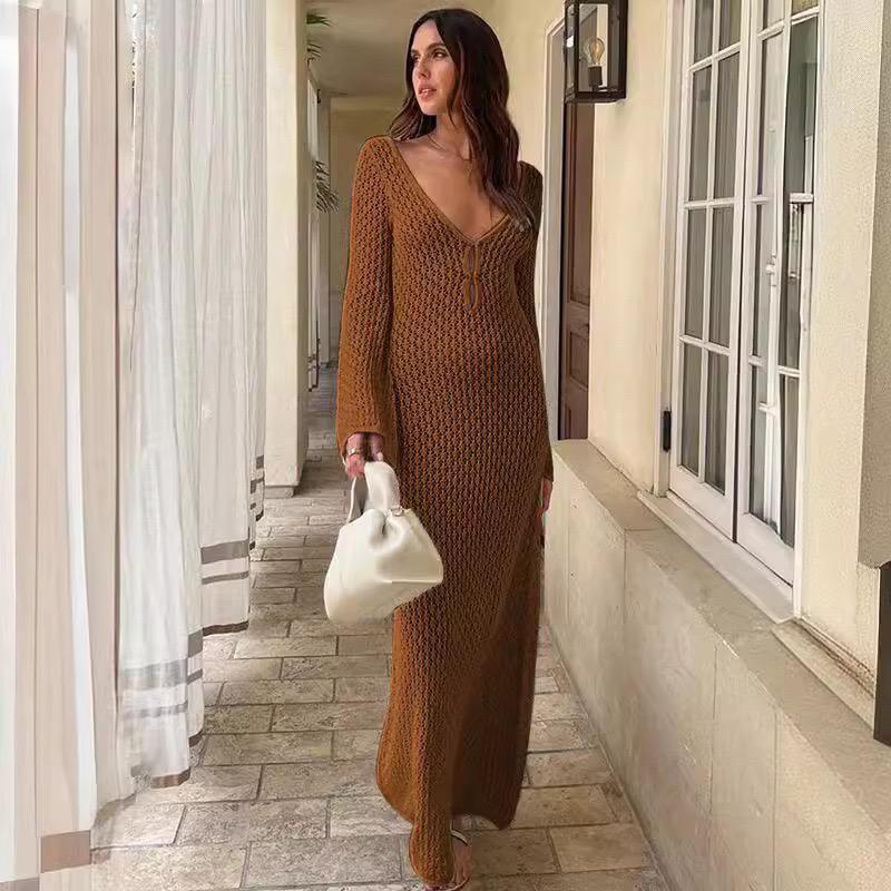 High Waisted Dress with Flared Sleeves Swimsuit Hooded Skirt