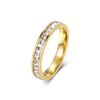 Ins Jewelry Titanium Steel Plated 18k Gold Emerald Square Diamond Ring Women's Fashion High Sense Light Luxury Temperament Tail Ring