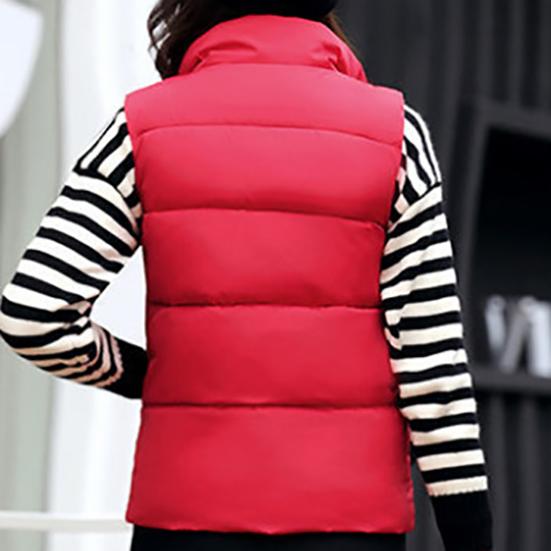 Herbst Winter Große Größe Kurze Baumwolle Weste Mäntel Weibliche Student Koreanische Version Jugend Verdickt Gepolsterte Jacke Weste
