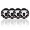 4 x Głowa Tygrysa Opona Kierownicy Samochodu Centrum Samochodu Naklejki Hub Cap Emblem Badge Kalkomanie Symbol