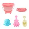 4pcs/Set Parent-Child Folding Bucket Beach Toys With Bucket Summer Beach Toys  Fun