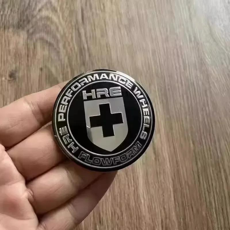 56mm Car Wheel Center Emblem Hub Caps Stickers for HRE Logo Styling