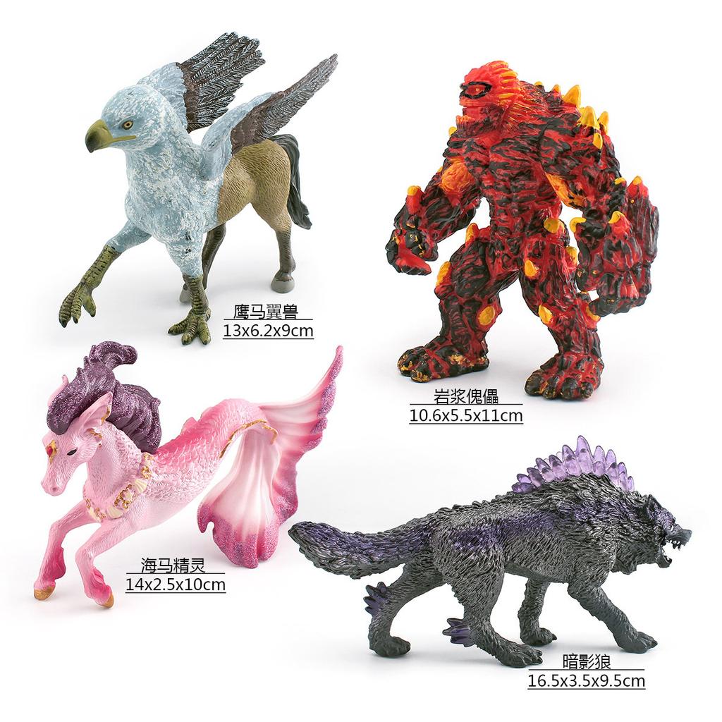 Simulation Of Western Mythological Beasts, Magma Puppets, Shadow Wolves, Eagle Horses, Winged Beasts, Seahorses, Elves, Static Model Toys