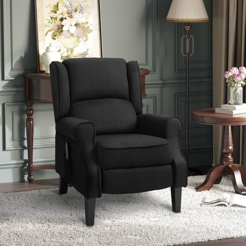 Reclining Massage Armchair With Remote Control 78x83x101cm Black