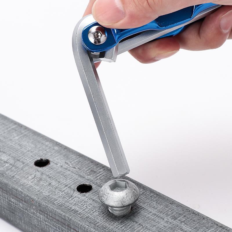 Compact Folding Multi-Tool Set: Metric & Imperial Hex, Torx, Screwdriver