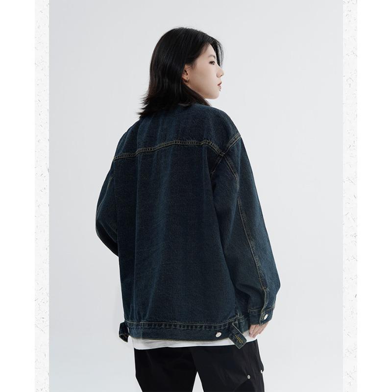 Vintage sepraná džínová bunda Dámská jarní podzimní bunda POLO Cardigan Tops