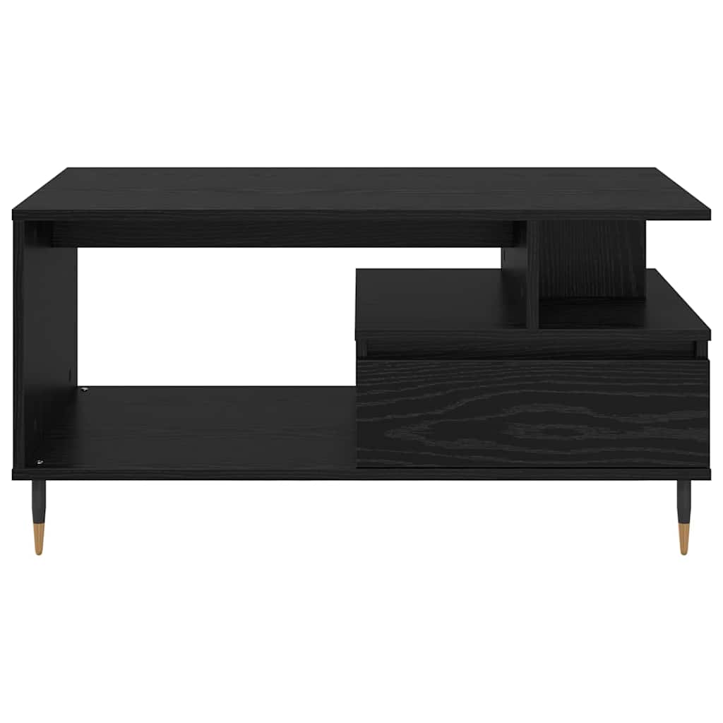 Coffee Table Black Oak Look 90 x 49 x 45 cm Engineered Wood