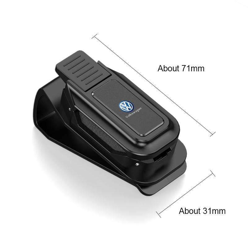 OPQ1 keyring,Car Visor Glasses Clip Sunglasses Holder Storage Accessories For Volkswagen VW RLine Golf 7 Amarok T5 T4 Phaeton Touran