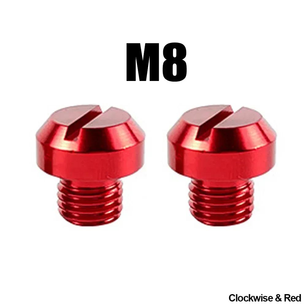 2 Pcs Motorcycle CNC Aluminum M10 X 1.25 Rear View Mirror Hole Plugs Screws Rearview Mirror Holder Anti-Rust